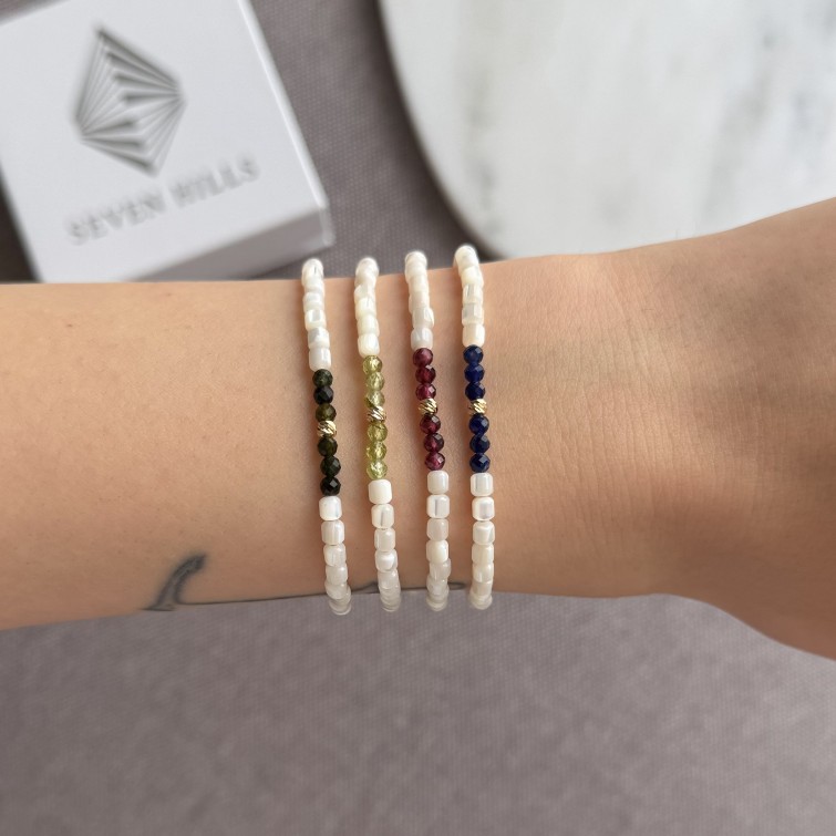 Гривна Shamballa Mini Sodalite с 14k злато
