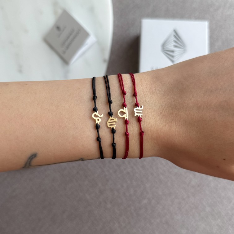 Гривна "Дева" с 14k златен елемент
