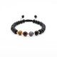 Гривна Shamballa Tiger Eye с 14k злато