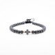 Гривна Shamballa Hematite Cross с 14k злато