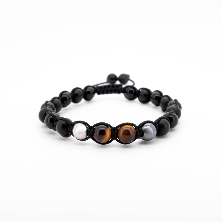 Гривна Shamballa Tiger Eye II със сребро .925