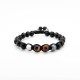 Гривна Shamballa Tiger Eye II със сребро .925
