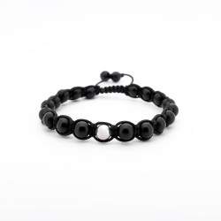 Гривна Shamballa Black Silver със сребро .925