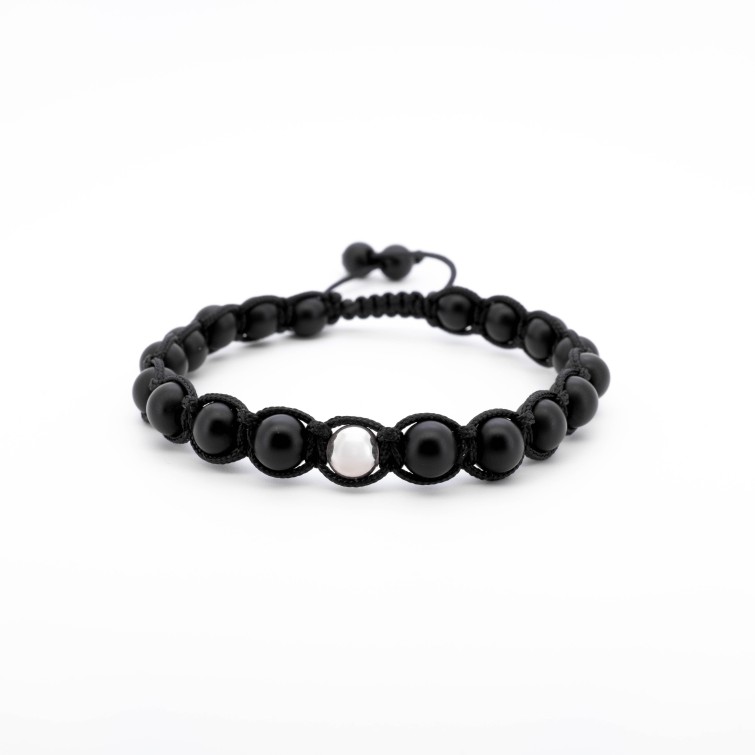 Гривна Shamballa Black Silver със сребро .925