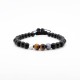 Гривна Shamballa Tiger Eye със сребро .925