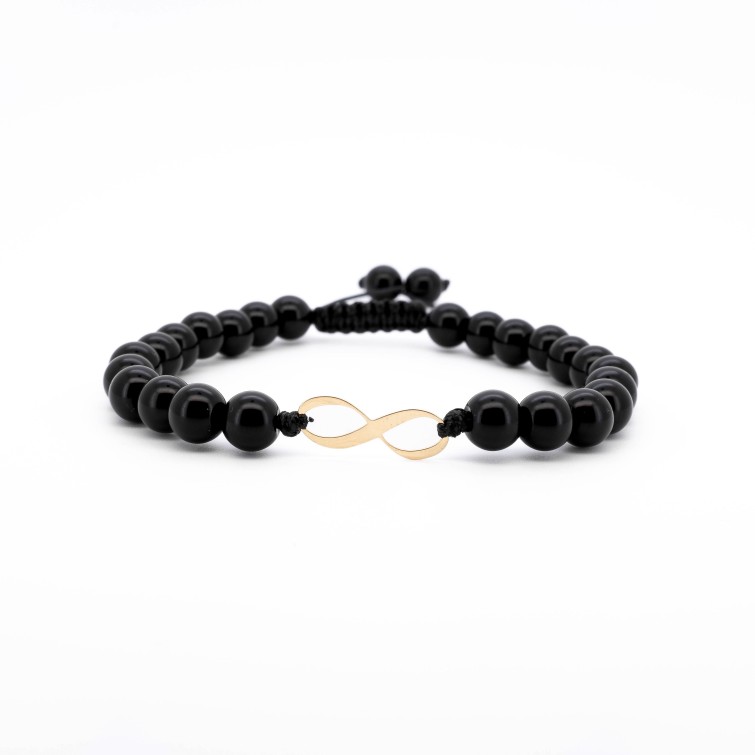 Гривна Shamballa "Безкрайност" II с 14k злато