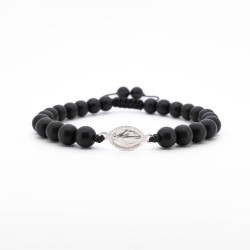 Гривна Shamballa "Богородица" със сребърен елемент .925