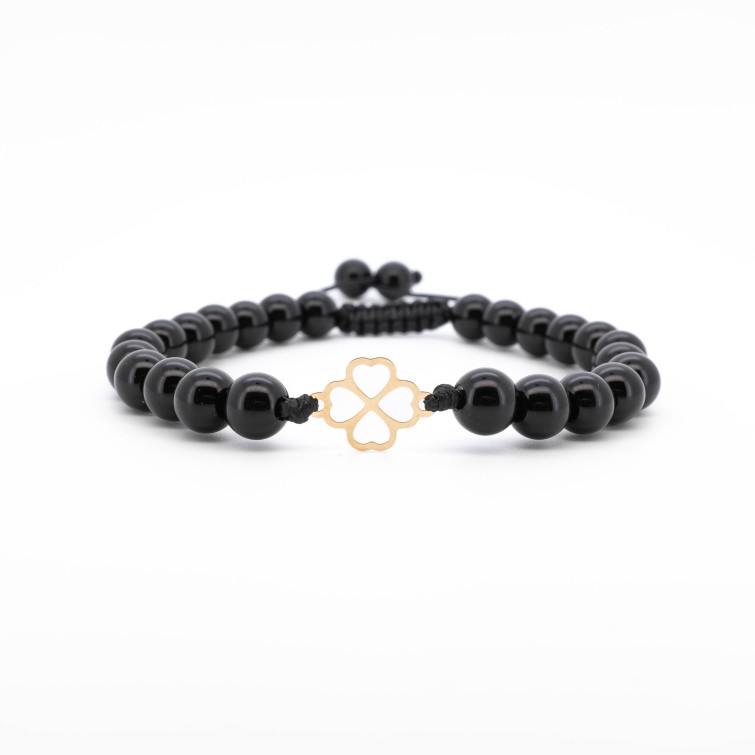 Гривна Shamballa Clover с 14k злато