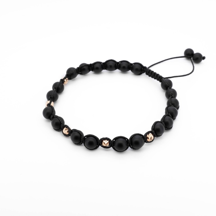 Гривна Shamballa Black Luxury Edition с 14k злато
