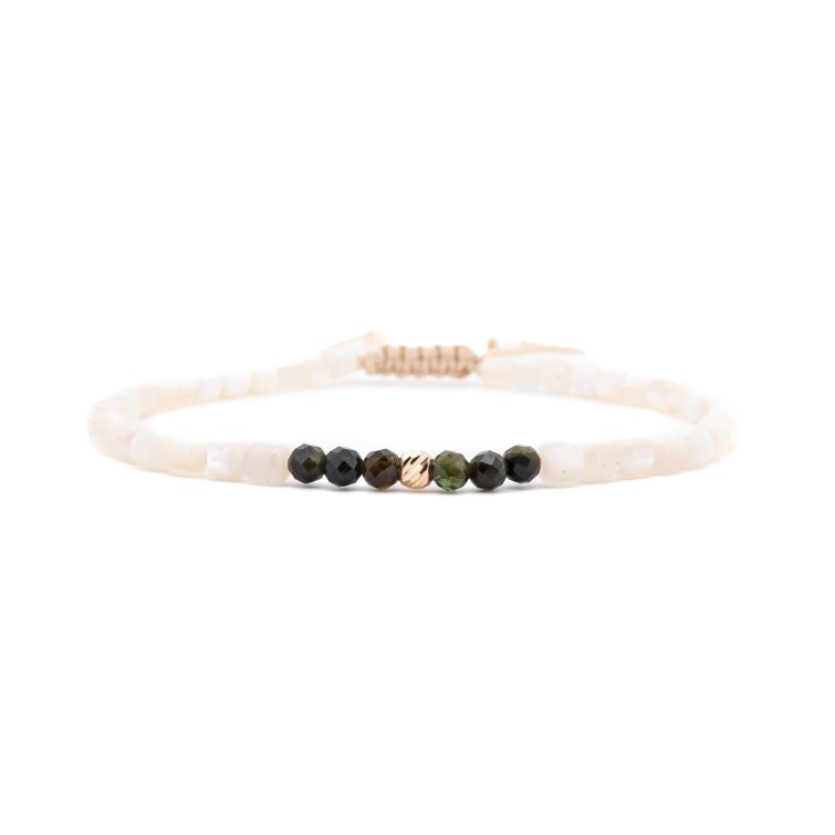 Гривна Shamballa Mini Tourmaline с 14k злато