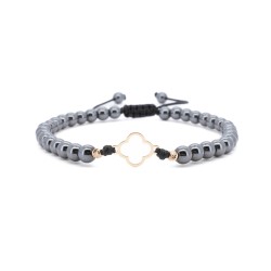 Гривна Shamballa "Детелина" с 14k злато