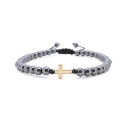 Гривна Shamballa Cross III с 14k златен кръст