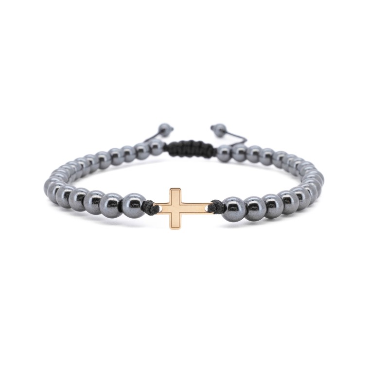 Гривна Shamballa Cross III с 14k златен кръст