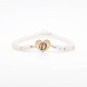 Гривна Shamballa Heart Luxury Edition с 14-каратова златна плочка и гравирана буква по избор