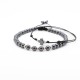 Комплект Hematite Cross с 14k бяло злато