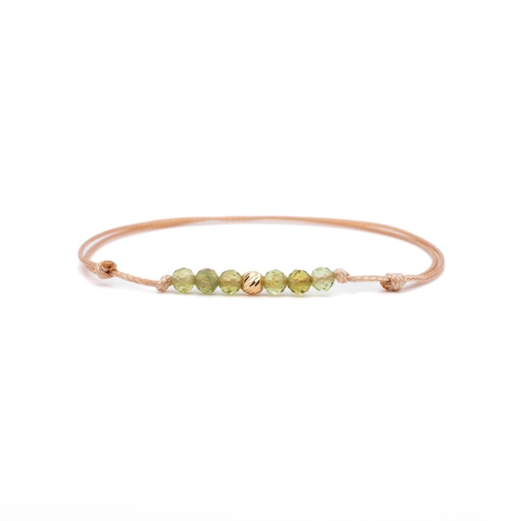 Гривна Mini Peridot с 14k злато