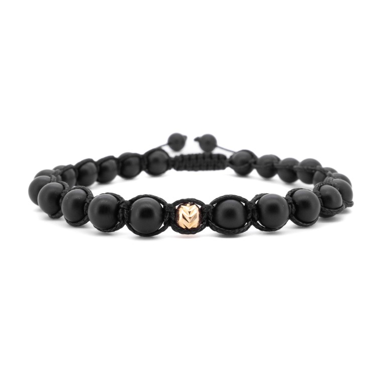 Гривна Shamballa All Black с 14k злато