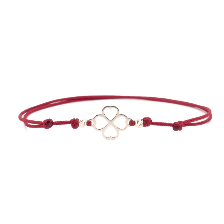 Гривна Clover III с 14k бяло злато