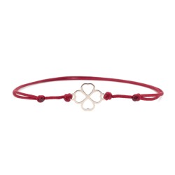 Гривна Clover с 14k бяло злато