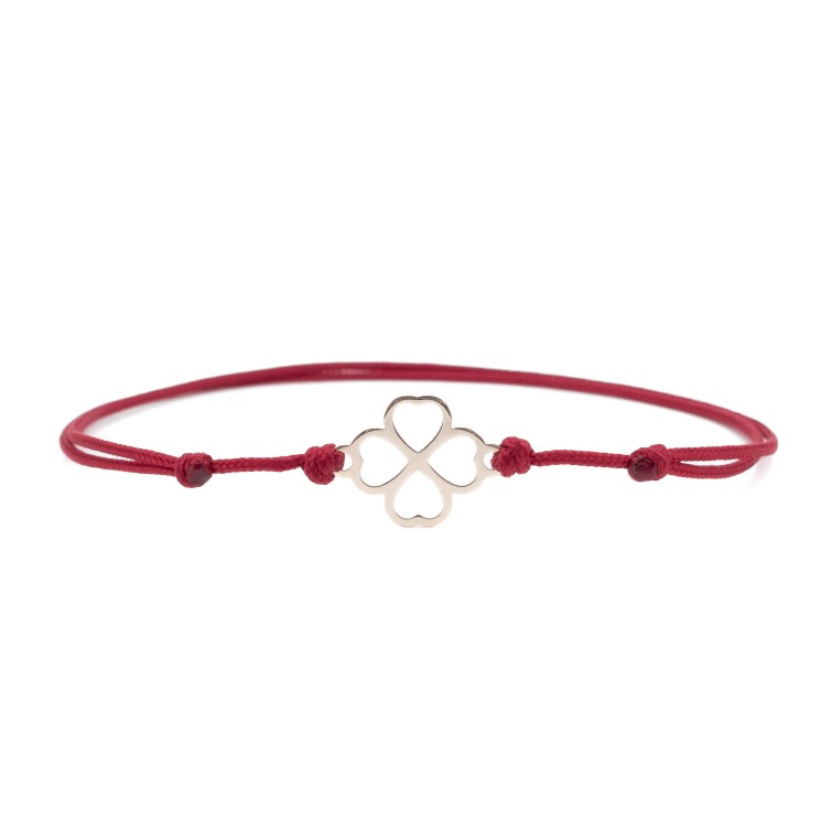 Гривна Clover с 14k бяло злато