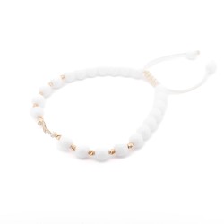 Гривна Shamballa Cross White Luxury Edition 14k злато
