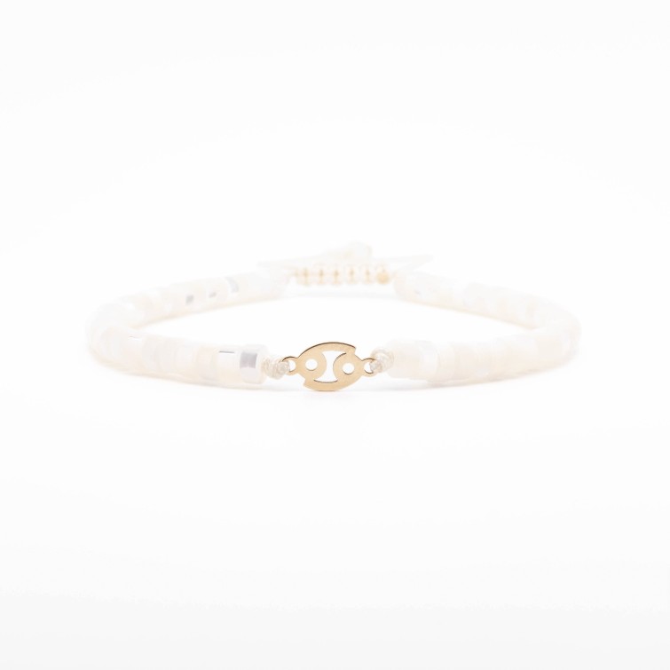 Гривна Shamballa "Рак" с 14k златен елемент