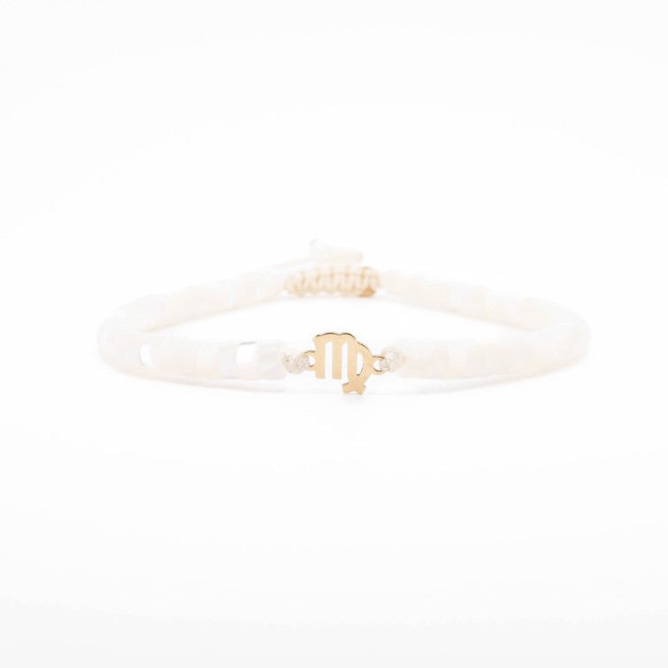 Гривна Shamballa "Дева" с 14k златен елемент
