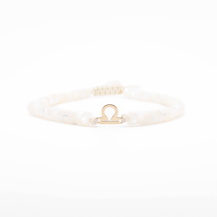 Гривна Shamballa "Везни" с 14k златен елемент