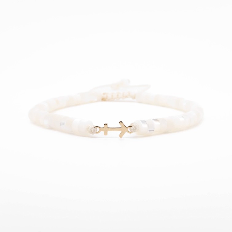Гривна Shamballa "Стрелец" с 14k златен елемент